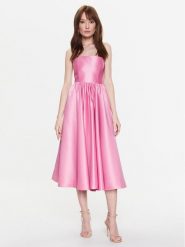Pinko Sukienka koktajlowa Aminga 100298 A0I0 Różowy Regular Fit. Czerwone sukienki Pinko, bez wzorów, z syntetyku, wizytowe, bez kołnierzyka, bez ramiączek. Za 2,069.00 zł.