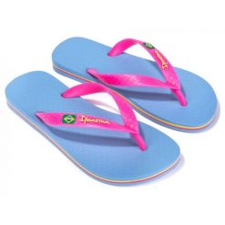 Japonki basenowe damskie Ipanema Clas Brasil II. Niebieskie japonki Ipanema, bez wzorów, z materiału, wakacyjne. Za 75.04 zł.