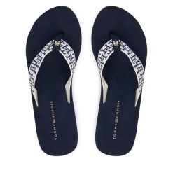 Japonki Tommy Hilfiger. Niebieskie japonki Tommy Hilfiger, bez wzorów. Za 229.99 zł.