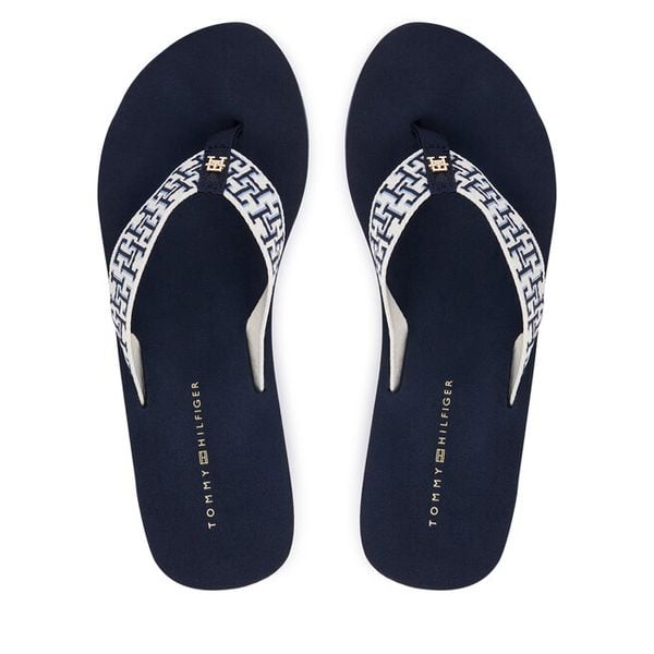 Japonki Tommy Hilfiger. Niebieskie japonki Tommy Hilfiger, bez wzorów. Za 229.99 zł.