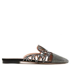 Klapki Alberta Ferretti. Czarne klapki Alberta Ferretti, bez wzorów, bez obcasa, bez zapięcia. Za 1,699.00 zł.