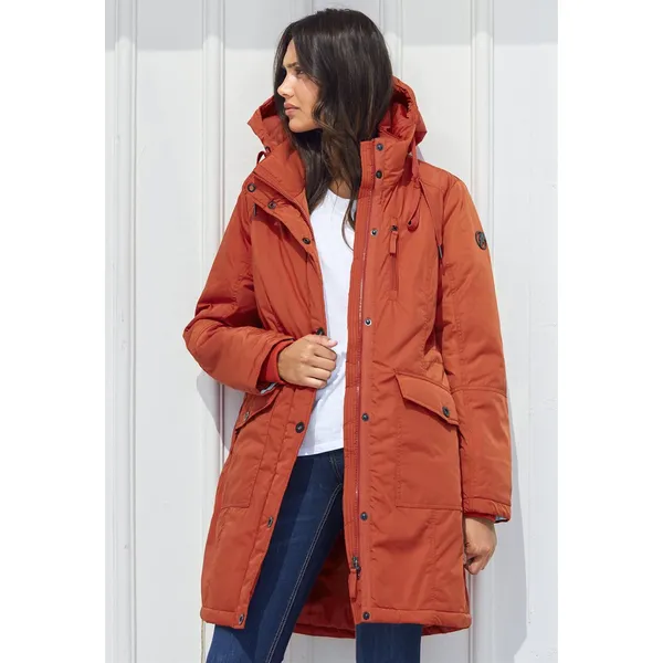 Ocieplana parka. Czerwone płaszcze Cellbes, bez wzorów, bez kaptura. Za 504.00 zł.