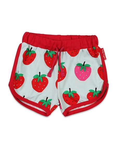 Toby Tiger Szorty "Strawberry" w kolorze biało-czerwonym rozmiar: 110. Białe szorty Toby Tiger, bez wzorów, z bawełny. Za 75.16 zł.