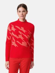 Gerry Weber Sweter w kolorze czerwono-jasnoróżowym rozmiar: 48. Czerwone swetry Gerry Weber, bez wzorów, bez ramiączek. Za 206.91 zł.