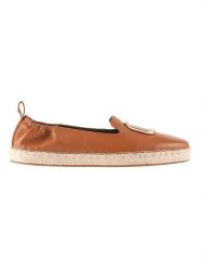 Högl Skórzane espadryle w kolorze pomarańczowym rozmiar: 38. Pomarańczowe espadryle Högl, bez wzorów, bez obcasa. Za 288.52 zł.