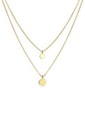 Elli Damska zawieszka płytkowa warstwowy Basic młotkowany ze srebra próby 925 Sterling Silver Naszyjniki 1 ct Damski. Szare naszyjniki Elli, z materiału, srebrne. Za 293.99 zł.