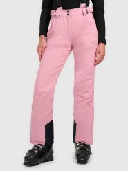 4F Spodnie narciarskie w kolorze jasnoróżowym rozmiar: XS. Różowe spodnie dresowe 4f, bez wzorów, narciarskie. Za 222.41 zł.
