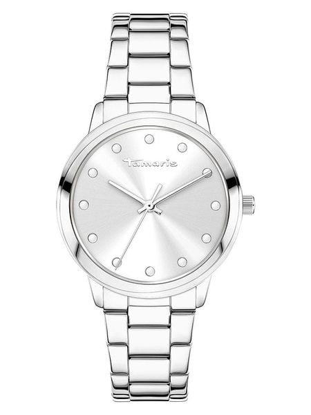 Tamaris Zegarek kwarcowy w kolorze srebrnym rozmiar: onesize. Szare, analogowe zegarki Tamaris, metalowe. Za 193.70 zł.