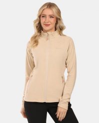 Damska bluza polarowa Kilpi GLAMER-W. Brązowe bluzy z kapturem Kilpi, bez wzorów, z materiału, bez kaptura, narciarskie. Za 189.67 zł.