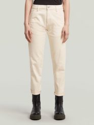 G-Star Spodnie chino w kolorze kremowym rozmiar: W28/L32. Brązowe chinosy G-Star, bez wzorów, z bawełny, retro. Za 180.49 zł.