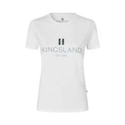 Koszulka damska Kingsland Classic. Białe t-shirty sportowe KINGSLAND, bez wzorów, bez ramiączek. Za 239.50 zł.