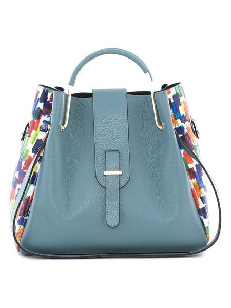 Anna Morellini Skórzana torebka "Ana" w kolorze błękitnym - 29 x 24 x 13 cm rozmiar: onesize. Niebieskie torebki klasyczne Anna Morellini, bez wzorów, z materiału, bez dodatków. Za 214.19 zł.