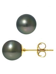 Pearline Złote kolczyki-wkrętki z perłami rozmiar: onesize. Brązowe kolczyki Pearline, z perłą, złote. Za 956.99 zł.