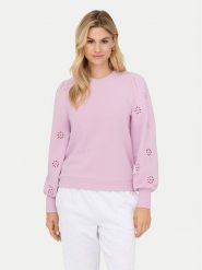 ONLY Bluza Femme 15315687 Różowy Regular Fit. Czerwone bluzy ONLY, xs, bez wzorów, z bawełny, bez ramiączek, bez kaptura. Za 169.99 zł.