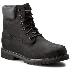 Trapery Timberland. Czarne traperki Timberland, bez wzorów, bez obcasa, bez zapięcia. Za 999.99 zł.