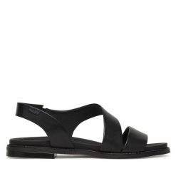 Sandały Pikolinos. Czarne sandały Pikolinos, bez wzorów, bez obcasa, na płaskiej podeszwie, bez zapięcia. Za 489.99 zł.