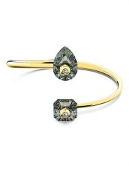 Swarovski Pozłacana bransoletka z elementami ozdobnymi rozmiar: M. Szare bransoletki Swarovski, z kryształem, metalowe. Za 304.99 zł.