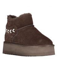 Geographical Norway Botki zimowe "Ofleche" w kolorze brązowym rozmiar: 40. Brązowe botki Geographical Norway, bez wzorów, z futra, bez obcasa, bez zapięcia. Za 165.31 zł.