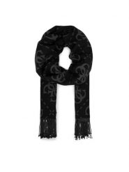Guess Szalik AW5453 VIS03 Czarny. Czarne szaliki i kominy Guess, z aplikacjami, z bawełny. Za 199.99 zł.