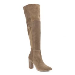 Beżowe Kozaki Damiss Eleganckie Skórzane Buty Na Obcasie. Brązowe kozaki DAMISS, bez wzorów, z zamszu, eleganckie, za kolano, bez obcasa, na obcasie, bez zapięcia. Za 539.00 zł.