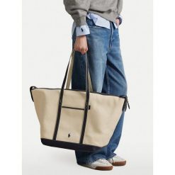 Torebka Polo Ralph Lauren. Brązowe shopper bag Polo Ralph Lauren, bez wzorów, bez dodatków. Za 1,599.00 zł.