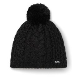 Czapka Eisbar Afra Pompon MÜ. Czarne czapki zimowe Eisbär, bez wzorów, z materiału, sportowe. Za 151.00 zł.