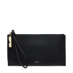 Torebka Furla. Czarne kopertówki Furla, bez wzorów, bez dodatków. Za 519.99 zł.