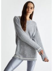 Liu Jo Sweter TF4173 MS55L Szary Regular Fit. Szare swetry Liu Jo, l, bez wzorów, z syntetyku, bez ramiączek. Za 449.99 zł.