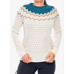 Sweter damski Fjallraven Ovik Knit Sweater. Białe swetry Fjällräven, bez wzorów, sportowe, bez ramiączek. Za 849.99 zł.