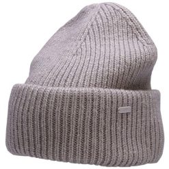Damska czapka jasny fiolet melanż H4Z22 4F. Fioletowe czapki zimowe 4f, bez wzorów, z poliamidu, sportowe. Za 47.99 zł.