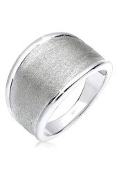Elli Damski Basic Matt Statement Trend w srebrze próby 925 Sterling Silver Pierścionki 1 ct. Szare pierścionki Elli, srebrne. Za 283.99 zł.