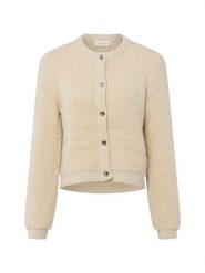 Msch Copenhagen Kardigan z wełną i alpaką - MSCHNerida Kobiety Sztuczne włókno beżowy, L/XL. Brązowe swetry MSCH Copenhagen, l, bez wzorów, z wełny, eleganckie, bez ramiączek. Za 379.95 zł.