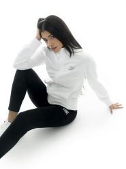 Bluza z bawełna z zamek błyskawiczny na co dzień. Zielone bluzy LEONE 1947 APPAREL, xl, bez wzorów, z bawełny, bez ramiączek, bez kaptura. Za 383.11 zł.