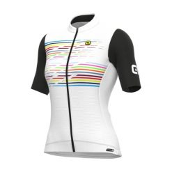 Koszulka rowerowa damska Alé Maglia Donna MC Logo. Białe t-shirty sportowe ALÉ CYCLING, m, bez wzorów, z elastanu, bez ramiączek, rowerowe. Za 511.00 zł.