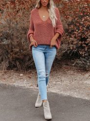 LA Angels Sweter w kolorze jasnobrązowym rozmiar: L. Brązowe swetry LA Angels, l, bez wzorów, bez ramiączek. Za 200.60 zł.