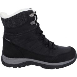 Buty trekkingowe damskie Hi-Tec Riva Mid Wp. Czarne trekkingi Hi-tec, bez wzorów, z materiału, za kostkę, bez zapięcia, trekkingowe. Za 533.00 zł.