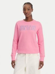 Versace Jeans Couture Bluza 80HAIT01 CF01T Różowy Regular Fit. Czerwone bluzy Versace Jeans Couture, xs, bez wzorów, z bawełny, bez ramiączek, bez kaptura. Za 939.99 zł.