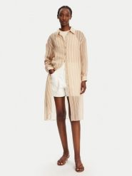 LOLA CASADEMUNT Koszula LS2515045 Beżowy Relaxed Fit. Brązowe koszule LOLA CASADEMUNT, m, bez wzorów, z lyocellu, bez kołnierzyka, bez ramiączek. Za 349.99 zł.