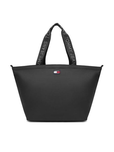 Tommy Jeans Torba Ess Daily Tote AW0AW17891 Czarny. Czarne torby sportowe Tommy Jeans, bez wzorów, z jeansu, sportowe, bez dodatków. Za 299.99 zł.