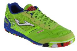 Buty piłkarskie halowe Joma Mundial treningowe halówki. Zielone buty treningowe Joma, bez wzorów, z materiału, bez zapięcia, do piłki nożnej. Za 169.99 zł.