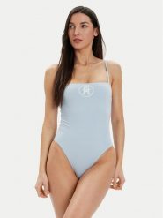 Tommy Hilfiger Strój kąpielowy UW0UW05393 Błękitny. Niebieskie stroje jednoczęściowe Tommy Hilfiger, bez wzorów, z syntetyku. Za 249.99 zł.