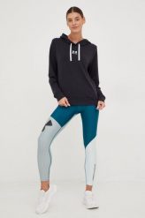 Under Armour legginsy treningowe Armour Colorblock damskie kolor zielony wzorzyste. Zielone legginsy Under Armour, bez wzorów, z materiału. Za 249.99 zł.
