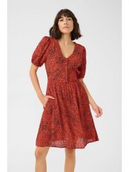 Kaffe Sukienka w kolorze czerwono-czarnym rozmiar: 46. Czerwone sukienki Kaffe, bez wzorów, z wiskozy, bez kołnierzyka, bez ramiączek, mini. Za 165.99 zł.