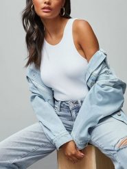 LA Angels Top w kolorze białym rozmiar: XL. Białe topy LA Angels, xl, bez wzorów, bez kołnierzyka, bez ramiączek. Za 69.99 zł.