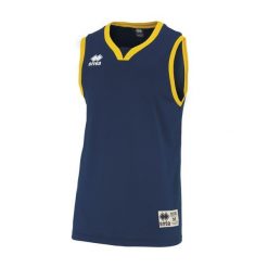 Dziecięcy tank top Errea California. Niebieskie topy ERREA, bez wzorów, sportowe, bez kołnierzyka, bez ramiączek. Za 180.50 zł.