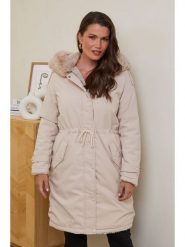 Curvy Lady Parka w kolorze beżowym rozmiar: 44/46. Brązowe płaszcze Curvy Lady, bez wzorów, klasyczne, bez kaptura. Za 246.53 zł.