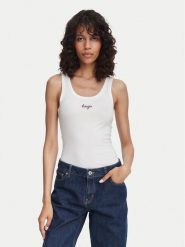 HUGO Top Damatank 50572293 Biały Extra Slim Fit. Białe topy Hugo, xl, bez wzorów, z bawełny, bez kołnierzyka, bez ramiączek. Za 129.99 zł.