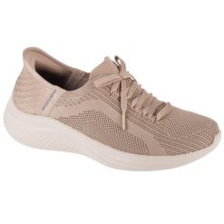 Buty sportowe Sneakersy damskie, Slip-Ins Ultra Flex 3.0 - Brilliant. Brązowe buty sportowe lifestyle Skechers, bez wzorów, bez zapięcia, trekkingowe, skechers sport. Za 339.99 zł.