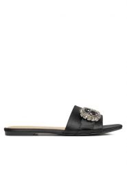 Guess Klapki Jolly FLJLLY SAT19 Czarny. Czarne klapki Guess, z aplikacjami, z materiału, bez obcasa, bez zapięcia. Za 769.99 zł.