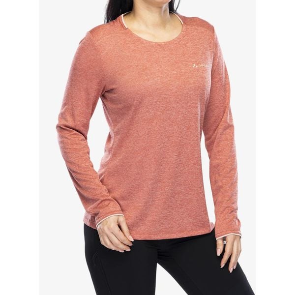 Koszulka termoaktywna damska Vaude Essential LS. Czerwone bielizna termoaktywna damska Vaude, bez wzorów, bez ramiączek. Za 156.99 zł.